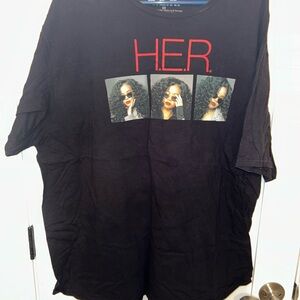 H.E.R. Graphic Black Tee